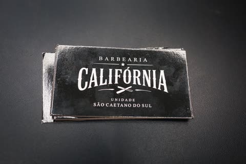 Cartão da Barbearia Califórnia, unidade São Caetano do Sul